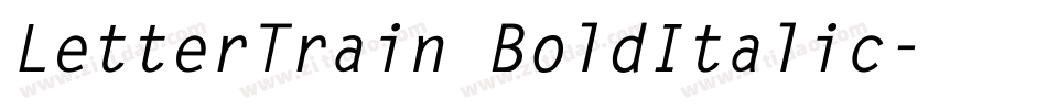 LetterTrain BoldItalic字体转换
